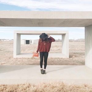 Maroon backless sweater